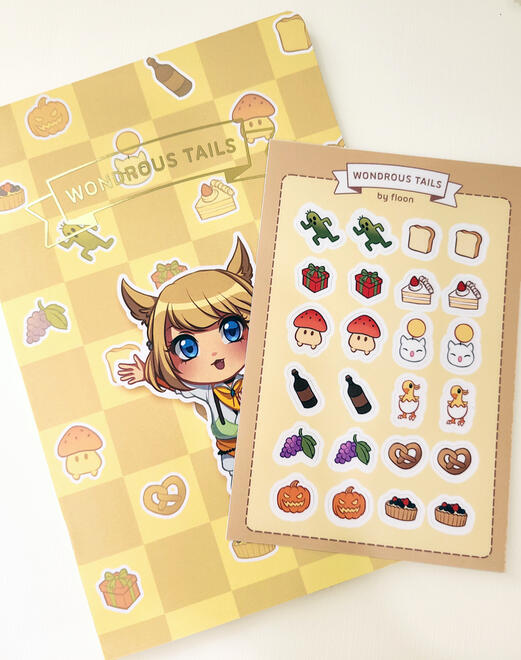 Wondrous Tails Notebook and Stickers
