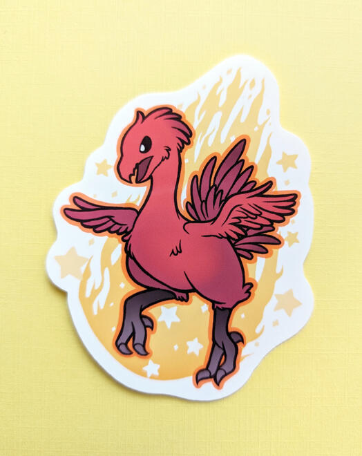 Red Comet Chocobo sticker